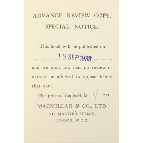 142 - Yeats (W.B.) The Winding Stair and Other Poems, 8vo London (MacMillan & Co.) 1933. First Edn., h... 