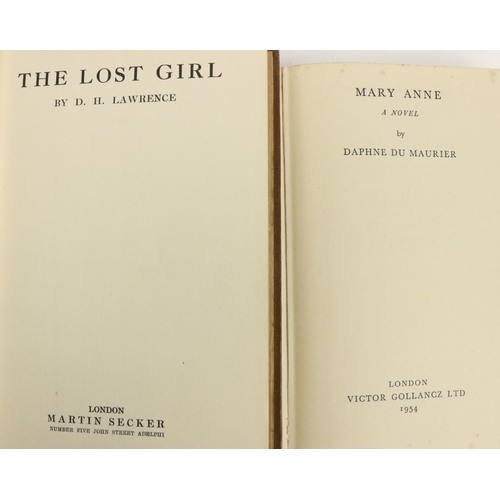 21 - Lawrence (D.H.) The Lost Girl, 8vo Lond. (M. Secker) 1920. First Edn., hf. title, 371pp., orig. brow... 