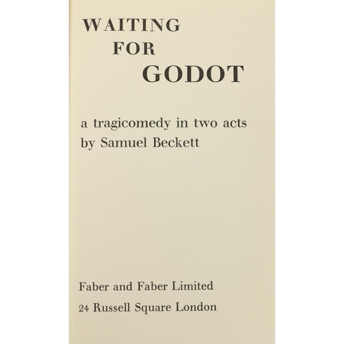 23 - Beckett (Samuel) Waiting for Godot, A Tragicomedy in Two Acts, 8vo Lond. (Faber & Faber) 19... 