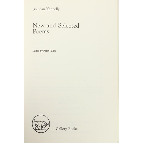 42 - Irish Poetry: Kennelly (Brendan) New and Selected Poems, Gallery Press 1976. Signed; Cromwell - A Po... 