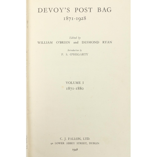 61 - Signed by The AuthorsO'Brien (Wm.) & Ryan (Desmond) Devoy's Post Bag 1871-1928, 2 vols. roy 8vo ... 