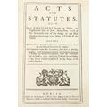 Irish Acts: Irish Acts and Statutes, Folio Dublin 1777. First Edn., With some B.L., in cont. full ca... 