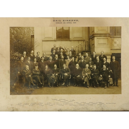 576 - Dail Eireann, Dublin, 10th April 1919Original Photograph: An important original Photograph of the Re... 