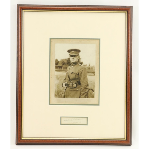 594 - Signed by the 'Big Fella' [Collins (Michael)] An original sepia Photograph of General Michael Collin... 