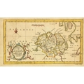 Northern Ireland: G. Rollos - A Map of the Province of Ulster, approx. 12cms x 20cms hd. cold.in out... 