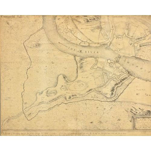 615 - Map: Phillips (Capt. Thos.) Athlone, with The Grounds around The Castle, Early engraved plan or... 