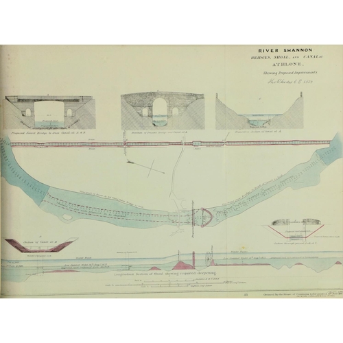 616 - River Shannon: Rhodes (Thos.) River Shannon, Bridges, Shoal and Canal at Athlone, Showing Proposed I... 