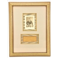 Wilde (Oscar). A flamboyant Signature dated Nov. 8 ’93, on a slip, elaborately framed in gilt with a... 