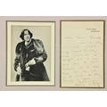 Wilde (Oscar).  An original framed ALS, undated, 1 pp, on his Tite Street notepaper, to ‘... 
