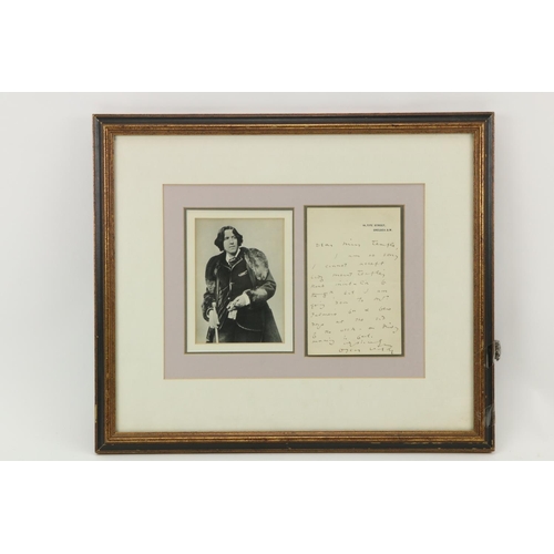 640 - Wilde (Oscar).  An original framed ALS, undated, 1 pp, on his Tite Street notepaper, to ‘... 