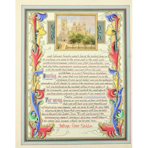 642 - Illuminated Address from Newry Catholic Literary ClubDempsey (Joseph) illuminator Address to the Rev... 