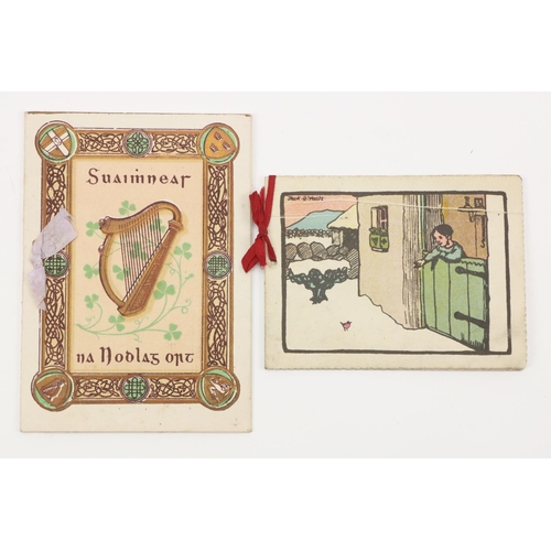 661 - Yeats (Jack B.).  An early and attractive colour printed Christmas Card, dated Xmas 1903, showi... 