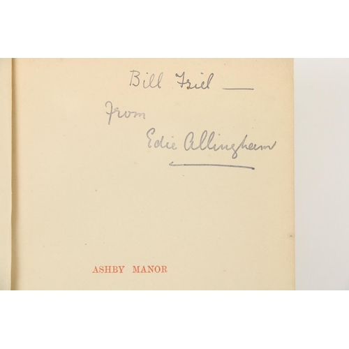 665 - Allingham (William) Ashby Manor, A Play, 12mo L. (David Scott) 1882. First Edition, red & bl. ti... 