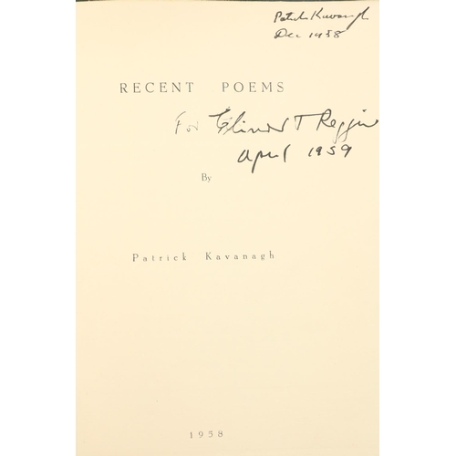 669 - Kavanagh (Patrick)  Recent Poems. 1958, self-published, quarto limp green cloth, untitled, ‘hand set... 