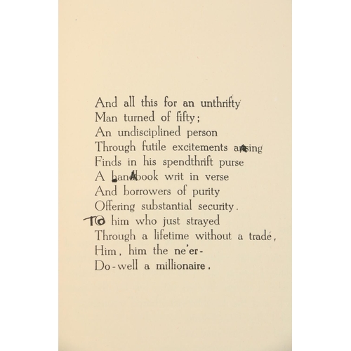 669 - Kavanagh (Patrick)  Recent Poems. 1958, self-published, quarto limp green cloth, untitled, ‘hand set... 