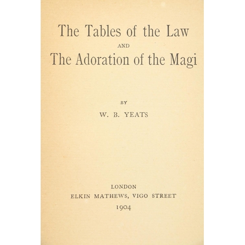 676 - Yeats (W.B.) The Tables of the Law, and The Adoration of the Magi, sm. sq. 8vo London (Elkin Ma... 