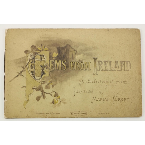 685 - Fine Colour Printed Booklet: Croft (Marian) illustrator Gems from Ireland, A Selection of Poems. Obl... 