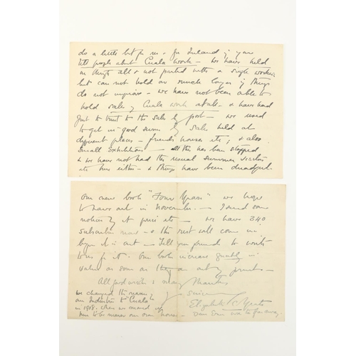 691 - Yeats (Elizabeth C.), Manager, Cuala Press. A good ALS, 4 pp (two sheets) on headed Cuala paper, Oct... 