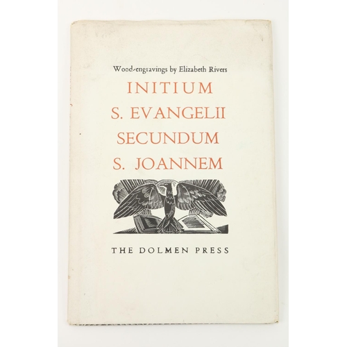 704 - Dolmen's First Book Illustrated by Elizabeth Rivers Dolmen Press: Imitium S. Evangelii Secundum S. J... 