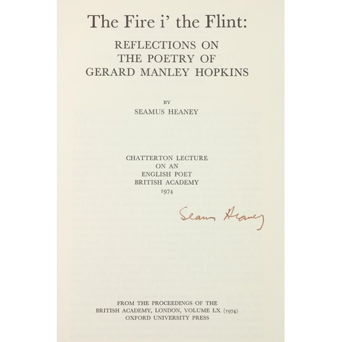 711 - Heaney (Seamus)  The Fire i' the Flint: Reflections on the Poetry of Gerald Manley Ho... 