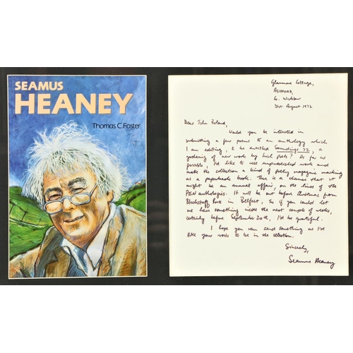 718 - Heaney (Seamus).  ALS to the poet and journalist John Boland, 1pp quarto, on plain paper addressed f... 