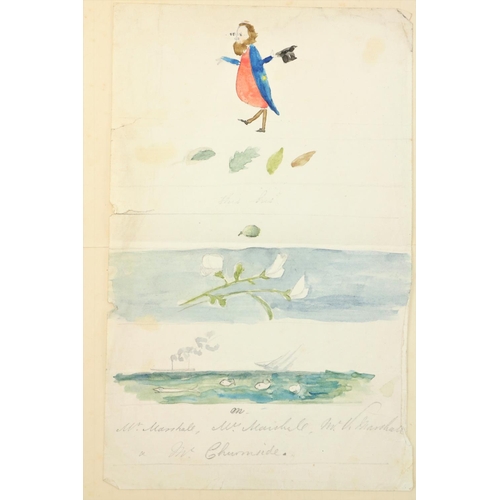 737 - Lear (Edward, 1812-1888), artist. A sheet of lined writing paper, approx. 8