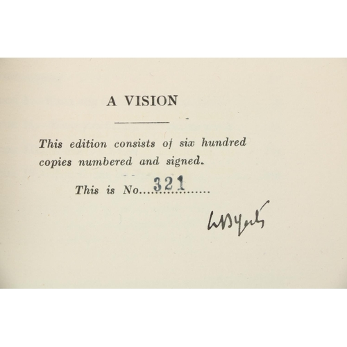 790 - Signed by W.B. YeatsYeats (W.B.) A Vision, An Explanation of Life..., 8vo, L. (T. Werner Laurie Ltd.... 