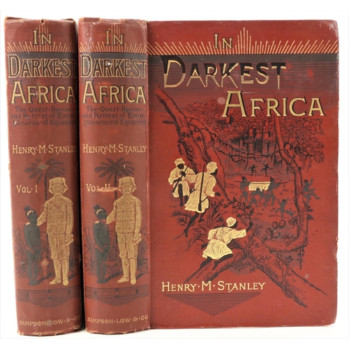 800 - Stanley (Henry M.) In Darkest Africa, 2 vols., L. (Sampson, Low etc.) 1890, First, frontis, fold. ma... 