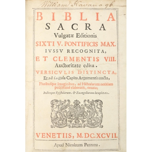 811 - With Fine Engraved IllustrationsBible: Biblia Sacra Vulgatae Editionis Sixti V. Pontifificis Ma... 