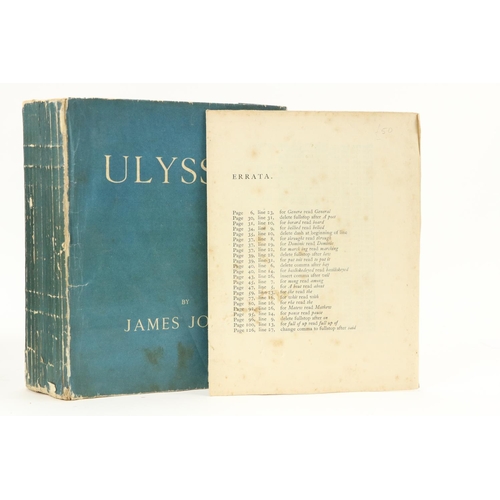 817 - First English EditionJoyce (James) Ulysses, 4to, L. (Egoist Press by John Rodker) 1922, Fi... 