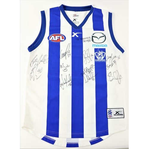 1051 - A.F.L. (Australian Football League) A Signed 'Kangaroos North Melbourne Football Club Jersey,' spons... 