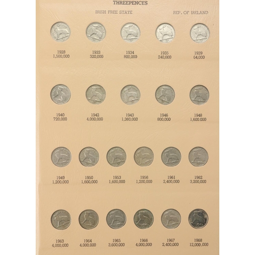 1071 - Irish Coins: A collection of Irish Coins 1928-1968, including farthings, half pennies, pennies, thre... 