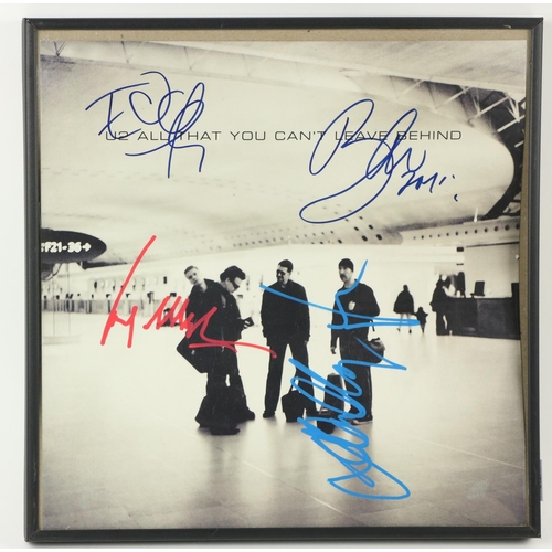 1078 - Signed by U2All That You Can't Leave Behind, sleeve, signed by Bono, The Edge, Adam Clyton and Larry... 