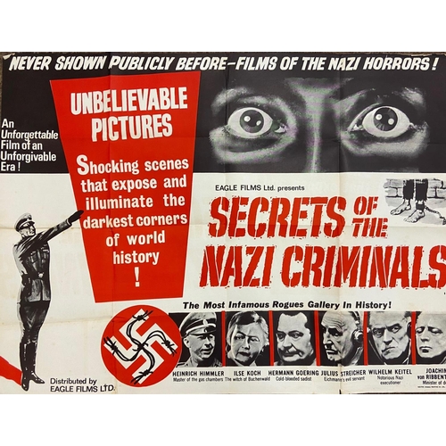 1102 - Cinema Poster: Secrets of the Nazi Criminals, [Never Shown Publicly before - film of the Nazi H... 