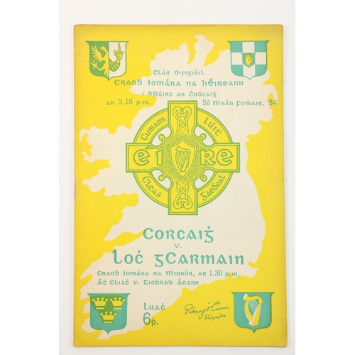 1141 - 1954 All-Ireland Hurling FinalG.A.A. Programme, Hurling 1954, Craobh Iomana na hEireann Cork v.... 