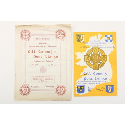 1146 - All-Ireland Hurling Final 1959 & Replay Waterford v. Kilkenny G.A.A.:Programme: Hurling 1959, Cl... 