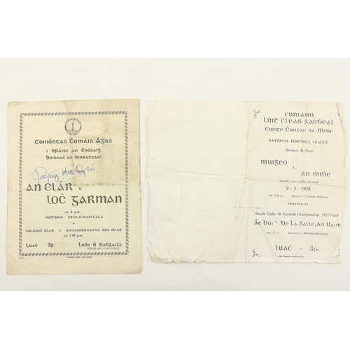 1155 - G.A.A.: Hurling & Football 1950's, Comortas Tomáis Aghas, Croke Park, 25/10/1953, Clare v. Wexfo... 