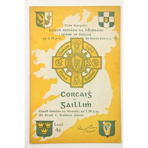 1140 - Ring's Second Title as CaptainG.A.A.: Hurling 1953: Official Programme, All-Ireland Hurling Final, C... 