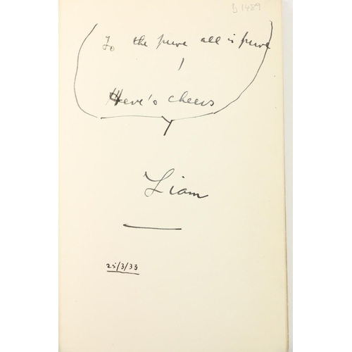 751 - Inscribed by the AuthorO'Flaherty (Liam) The Martyr, 8vo L. (V. Gollancz) 1933, First... 