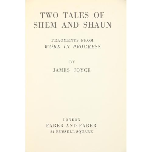 755 - With Original Sketch by Lucia JoyceJoyce (James) Two Tales of Shem and Shaun Fragment from Work in P... 