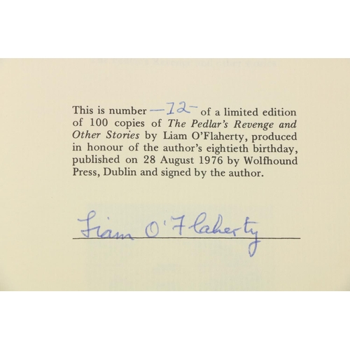 760 - One of 100 Signed CopiesO'Flaherty (Liam) The Pedlars Revenge, 8vo, D. (Wolfhound Press) 1976,&... 