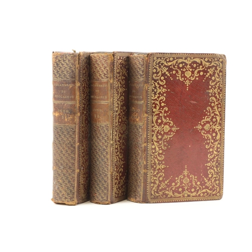 762 - Bindings: Boccaccio (Giovanni) Il Decamerone, 3 vols. 12mo London 1768. Engd. titles, a.e.g., s... 