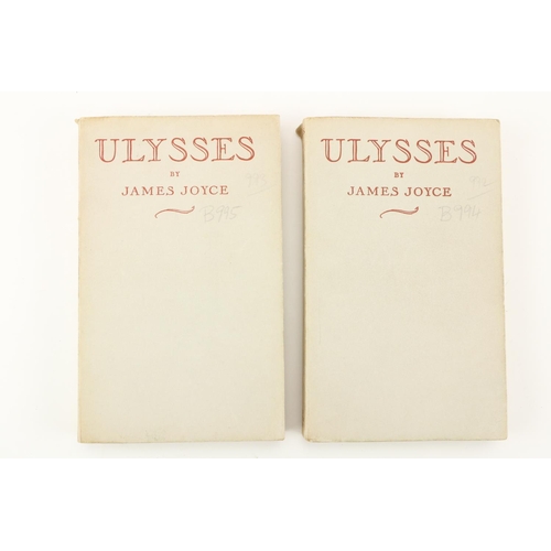 772 - Joyce (James) Ulysses, 2 vols. Hamburg (Odyssey Press) 1935, Third, ptd. wrappers, red text. Good co... 