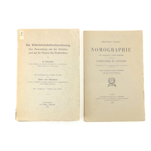 812 - Mathematics: Ocagne (Lt. Col. Philbert Maurice d') Principies usuels de Nomographie avec applic... 