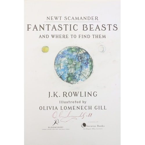 1029 - Signed by the ArtistRowling (J.K.) Newt Scamander, Fantastic Beasts and Where to Find Them,&nbs... 