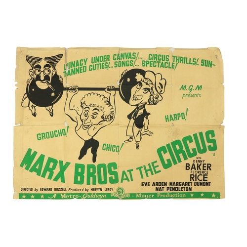 1097 - Cinema Poster: Marx Bros at The Circus, directed by Edward Buzzell, presented by M.G.M. broadside, a... 