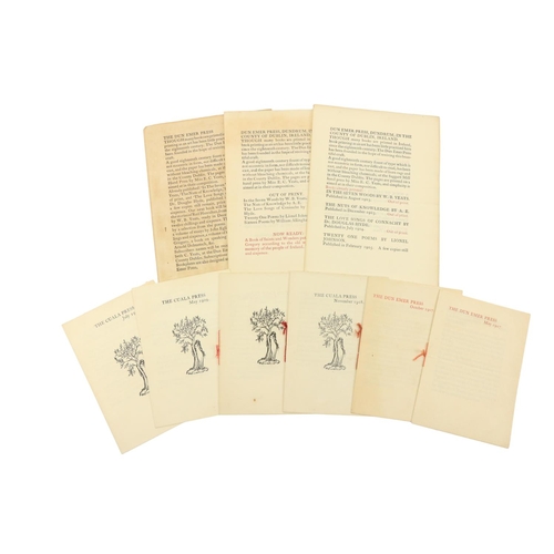 689 - Dun Emer Press:  A collection of original printed Prospectuses for the Press, including the Second o... 