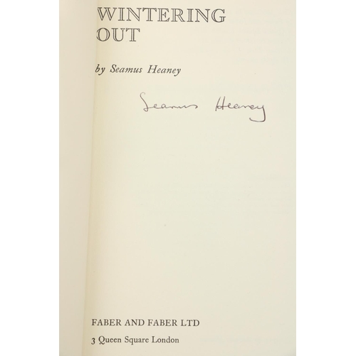 111 - Heaney (Seamus) Death of a Naturalist, 8vo Lond. 1966. First Edn. Third Impression, cloth; Wintering... 