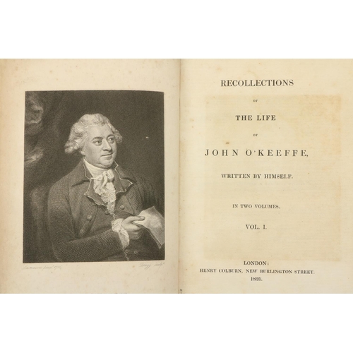 124 - O'Keeffe (John) Recollections of The Life of John O' Keeffe Written by Himself, 2 vols. 8vo L. 1826.... 