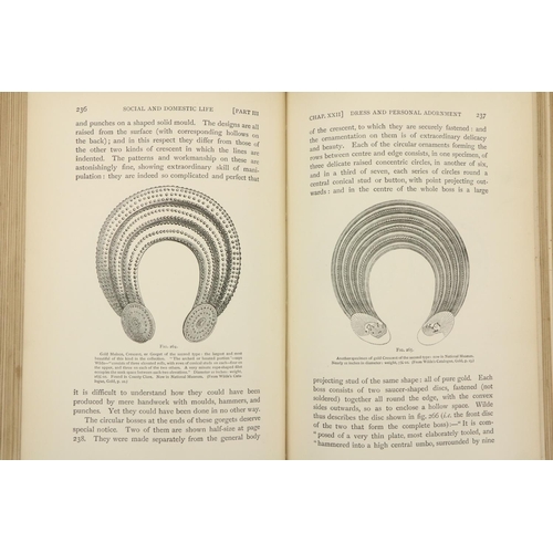 136 - Joyce (P.W.) A Social History of Ancient Ireland, 2 vols. L. 1903. First Edn., red & bl. illus. ... 